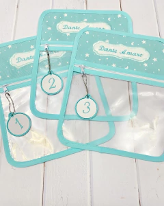 Bolsita Transparente Estrellas y Lunas Verde - comprar en línea