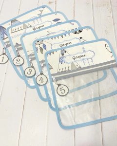 Bolsita Transparente Tipi Celeste