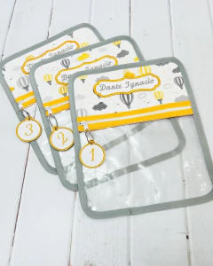 Bolsita Transparente Globos Aeroestaticos Amarillo