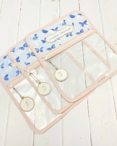 Bolsita Transparente Mariposas Celestes