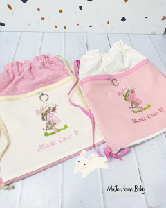 bolsitas de tela bicolor niña sombrero - tienda en línea