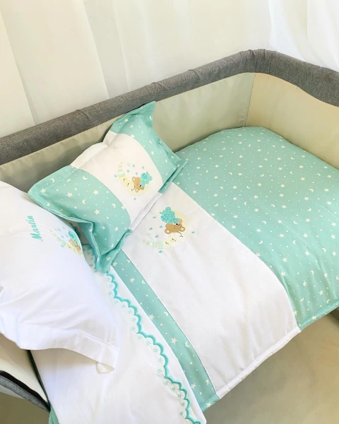 Set de Cuna Osito en la luna Verde - comprar en línea