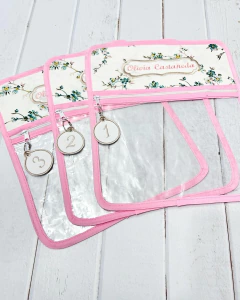 Bolsita Transparente Floral Verde