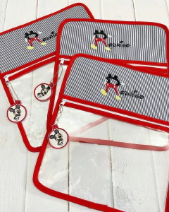 Bolsita Transparente Temática Mickey Nombre Rojo en internet