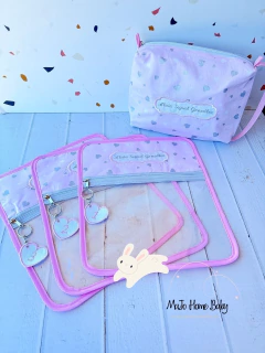 Set de Mudas Rosa corazones plata - tienda en línea