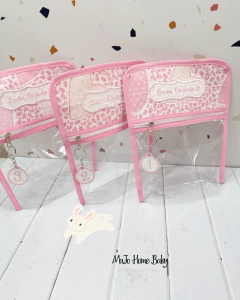 Bolsita PVC con Fuelle corazón flores rosa - comprar en línea