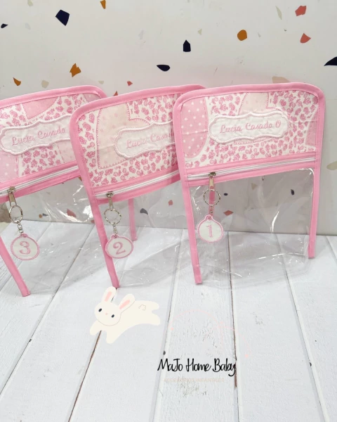 Bolsita PVC con Fuelle corazón flores rosa - comprar en línea