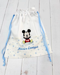 bolsitas de tela bicolor Mickey sentado - MaJo Home Baby