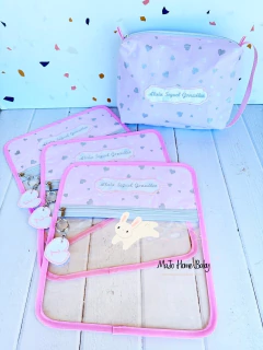 Set de Mudas Rosa corazones plata en internet