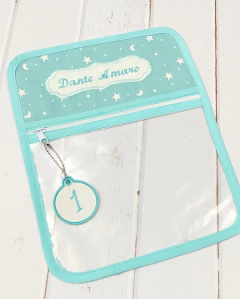 Bolsita Transparente Estrellas y Lunas Verde - MaJo Home Baby