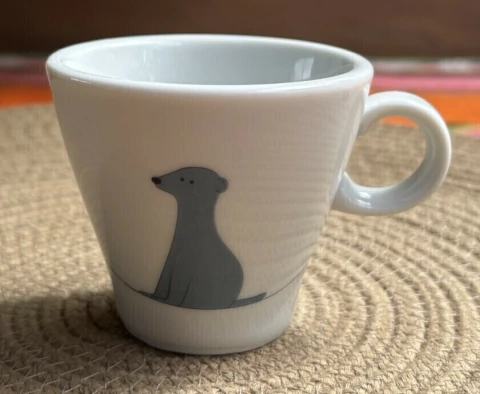 Taza Pocillo café 90ml de porcelana blanca con dibujo de Oso Polar - Línea Minimal - comprar online