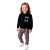 Conjunto Primeiros passos Menina Kyly Inverno - Moletom Peluciado com Capuz e Legging Molicoton Pied de Poule