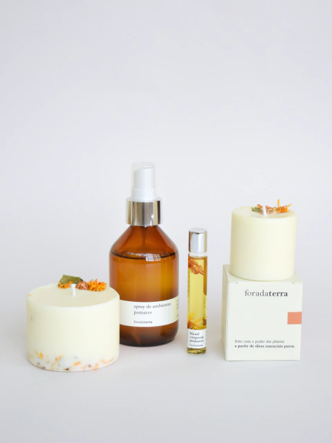 kit 2 velas + spray + blend - pomares
