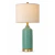 Juego de 2 Lámparas de Mesa Moderna Cerámica Verde con Pantalla de Tela Beige - comprar en línea