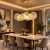 Lámpara Moderna de Vidrio Dorado 8 Luces –para Comedor e Isla de Cocina en internet