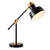 Lámpara de Escritorio Industrial Ajustable en Metal Negro con Detalles en Dorado - comprar en línea