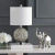 Lámpara Cristal Elegante Buró Mesa Led Decorativa Glam Plata