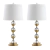 Lámparas Mesa Led Elegante Moderna Metal Perlas Cristal 2piezas Lujo en internet