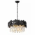 Candelabro Moderno de Cristal Negro de 7 Luces Negro Geométrico - comprar en línea