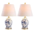 Lámpara Mesa Cerámica Led Estilo Ginger Jar Chinoiserie Set - comprar en línea