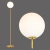 Lámpara de Pie con Globo de Vidrio Esmerilado LED - Lux Home México 