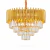 Lámpara Colgante Redonda Art Déco de Cristal Acabado Dorado - 51 cm en internet