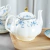 Set Te Cafe Britanico Floral Porcelana Para 6 Elegante Lujo Azul en internet