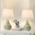 Lámparas Cerámica Mesa Led Colores 2 Piezas Modernas Clasica Verde
