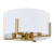 Lámpara de Techo Semiempotrada Dorada de 4 Luces – Diseño Tambor Blanco | 33 cm - Lux Home México 