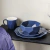 Juego Vajilla Porcelana Fina Geometrica Elegante Moderno 16piezas Azul - tienda en línea