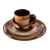 Juego de Vajilla de 16 Piezas para 4 Personas – Elegancia en Tonos Beige y Café - tienda en línea
