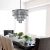 Lámpara Moderna de Cristal Gris Ahumado 61 cm – 4 Niveles de Lujo