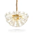 Candelabro Sputnik Dorado Moderno con flores de Cristal 2 EN 1 - comprar en línea