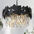 Candelabro Moderno de Cristal Negro de 7 Luces Negro Geométrico - comprar en línea