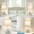 Juego de 2 Lámparas de Mesa de Cerámica Clásico Bicolor Azul y blanco - Lux Home México 