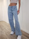 Jean Suiza rayado wide leg - comprar online