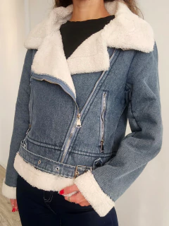 Gamulan Aries denim con corderito - comprar online
