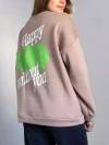 Buzo "Happy" frisado oversize - comprar online