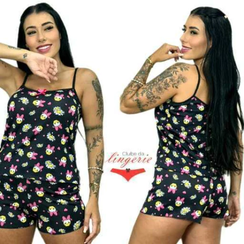 Kit 6 Pijama Feminino Baby Doll Short Doll Adulto Em Microfibra Romantic - comprar online