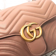 Bolsa de Ombro Luxuosa com Alça Corrente Gucci 26 cm - loja online