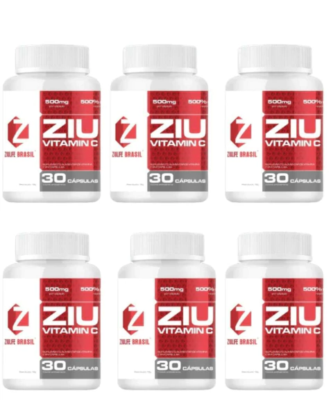 Vitamina C Ziulife Brasil, 30 Cápsulas - (6 Unidades) - comprar online