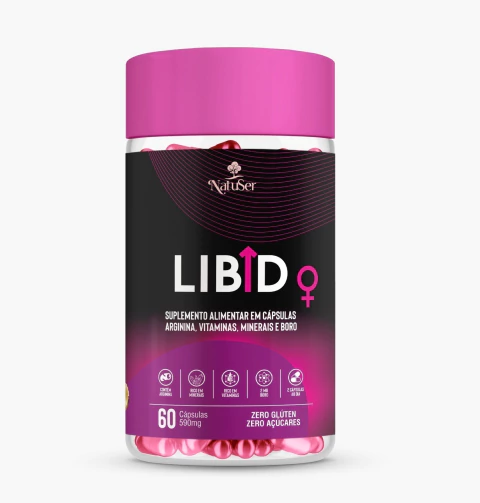 Libid (Arginina, Vitaminas, Minerais e Boro.) Contém 60 cápsulas de 590 mg
