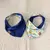 Babero Bandana Reversible - Plush Azul Alegria