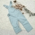 Conjunto: Jardinero Nuez + Remera - Verde/Arcoiris - comprar online