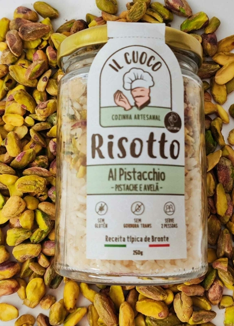 Risotto Al Pistacchio (Pistache e Avelãs)