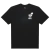 Camiseta preta da Nike com estampa de basquete na parte frontal.