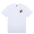 Camiseta branca da Nike com estampa colorida de um carro e logotipo Nike no peito.