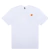Camiseta branca Nike Sportswear M90 com logo laranja no peito.