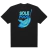 Camiseta preta da Nike com estampa azul de um peixe e a frase "SOLE FOOD" na parte de trás.