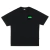 Camiseta preta com estampa verde "HIGH" no peito.